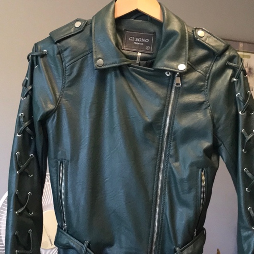 Faux leather jacket